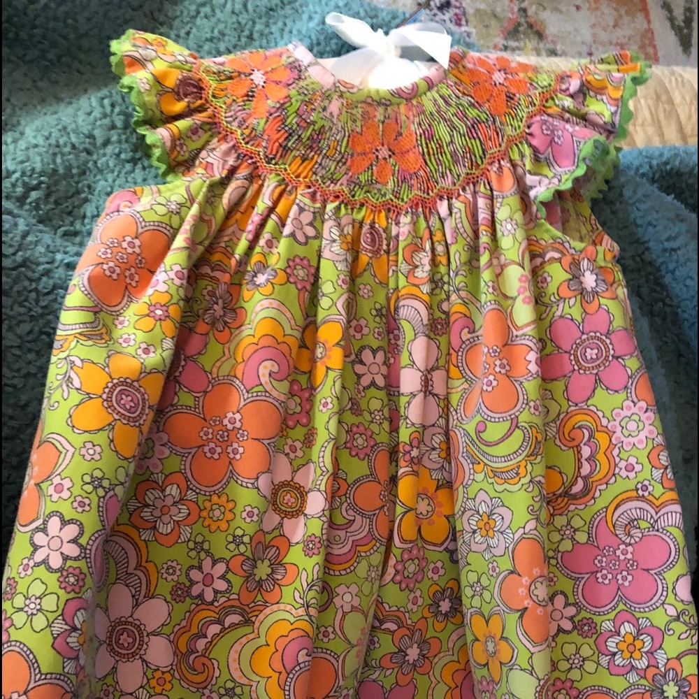 Hand smocked dress, 12 months